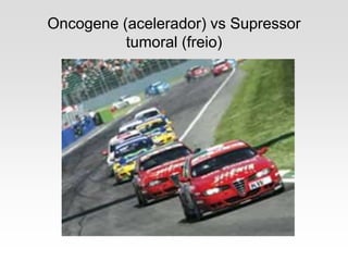 Oncogene (acelerador) vs Supressor
tumoral (freio)
 