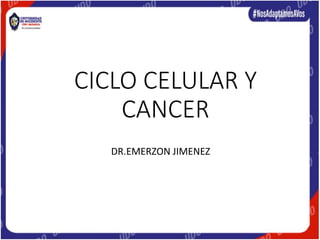 CICLO CELULAR Y
CANCER
DR.EMERZON JIMENEZ
 