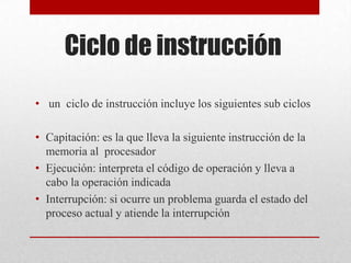 Ciclo de instrucción PPT