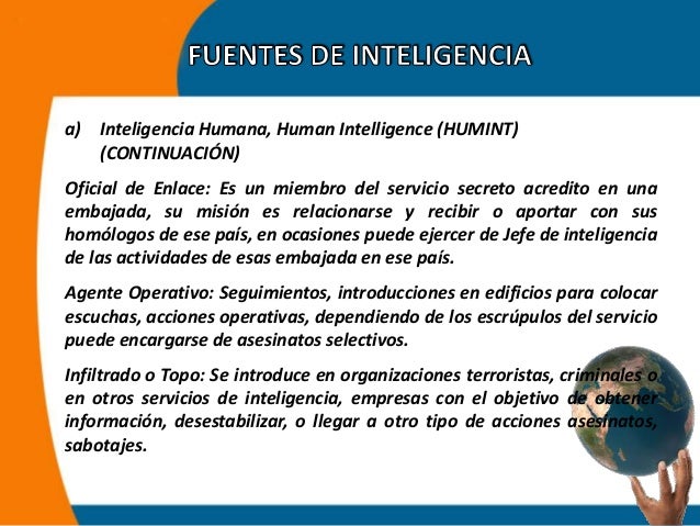 EL CICLO DE INTELIGENCIA Fuerzas policiales
