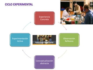 Experiencia
Concreta
Observación
Reflexiva
Conceptualización
abstracta
Experimentación
Activa
 