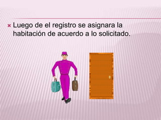 Luego de el registro se asignara la habitación de acuerdo a lo solicitado.