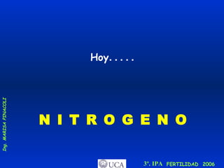 Hoy . . . . . N I T R O G E N O 