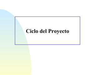 Ciclo del Proyecto 