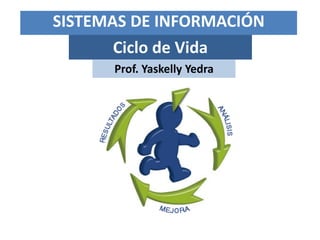 Ciclo de Vida
Prof. Yaskelly Yedra
II-2013
SISTEMAS DE INFORMACIÓN
 