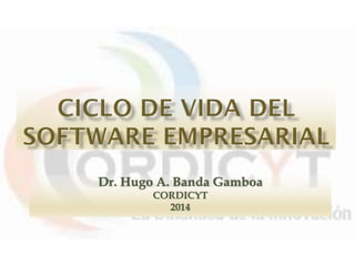Dr. Hugo A. Banda Gamboa
CORDICYT
2014
 