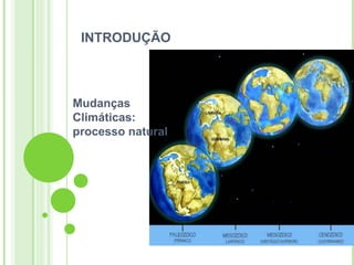INTRODUÇÃO



Mudanças
Climáticas:
processo natural
 