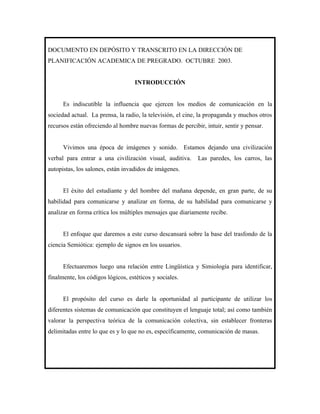 Ciclo introductorio completo. | DOC