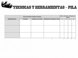 43
Tecnicas y herramientas Pila–
 