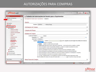 AUTORIZAÇÕES PARA COMPRAS 
 