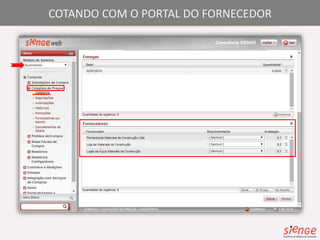 COTANDO COM O PORTAL DO FORNECEDOR 
 