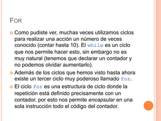 Ciclos C++ | PPTX
