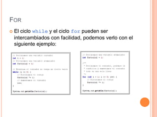 Ciclos C++ | PPTX