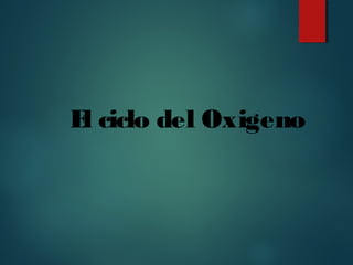 El ciclo del Oxigeno
 