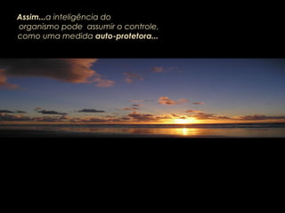 Assim...a inteligência do
organismo pode assumir o controle,
como uma medida auto-protetora...
 
