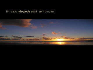 Um cicloUm ciclo não podenão pode existir sem o outroexistir sem o outro..
 