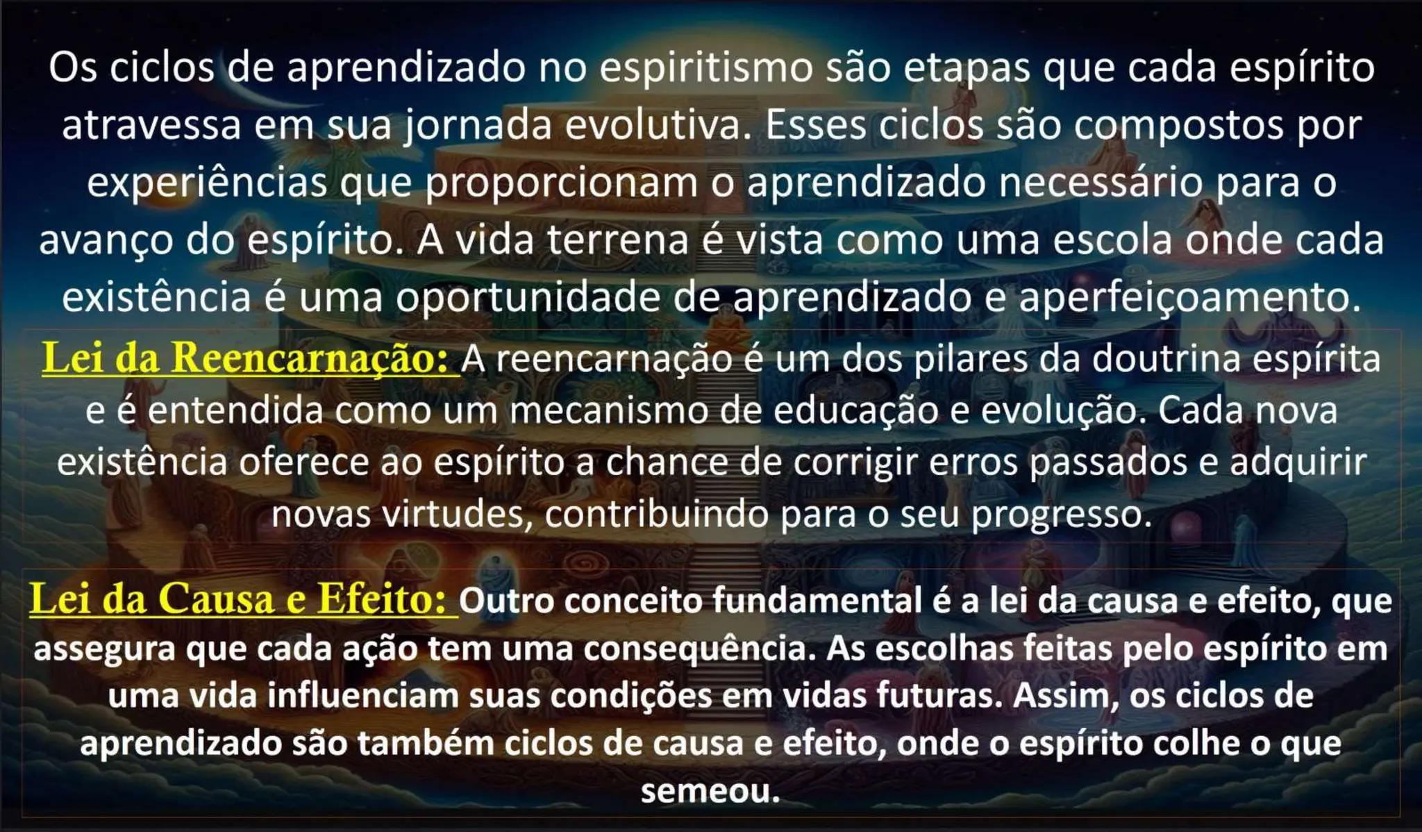 Ciclos de Aprendizados: “Uma Análise da Evolução Espiritual Através das Existências”