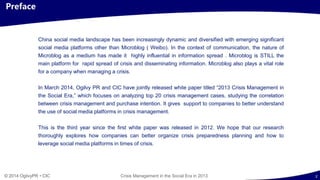©2013CIC© 2014 OgilvyPR • CIC Crisis Management in the Social Era in 2013© 2014 OgilvyPR • CIC
Chapter One: Review of Majo...