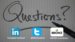 “Campbell Institute” @RWCInstitute BROWZ.com/demo
 