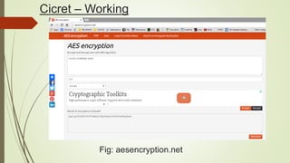 Cicret – Working
Fig: aesencryption.net
 