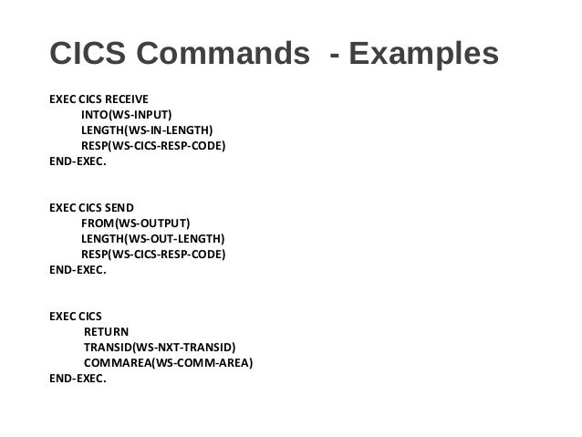 cics give get options cics nominate command line options