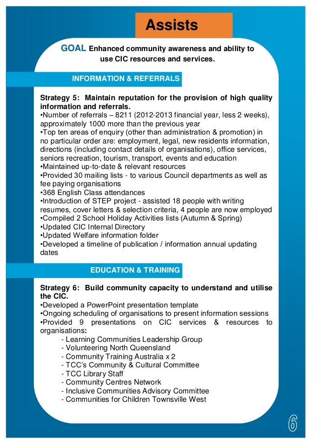 CIC Strategic Plan Aug 2012 June 2013