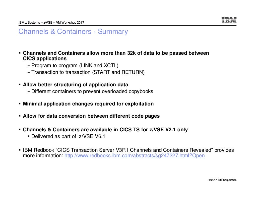 CICS TS for z/VSE Update including CICS connectivity options