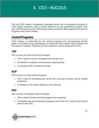 Cics tutorial | PDF