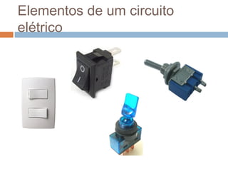 Elementos de um circuito
elétrico
 