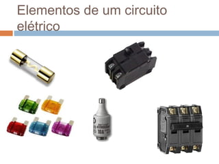 Elementos de um circuito
elétrico
 
