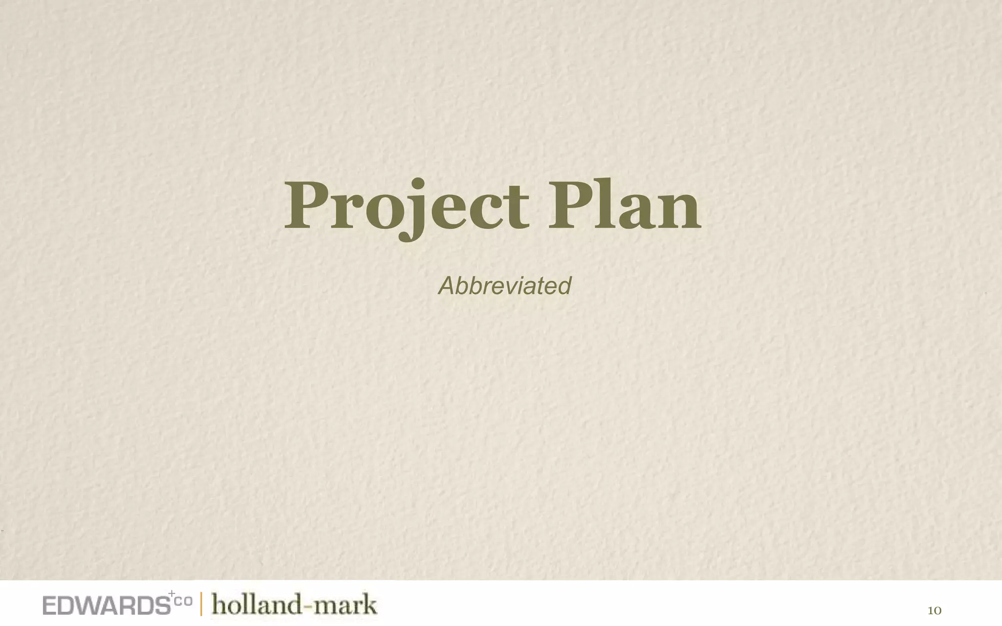 Project Plan Abbreviated 