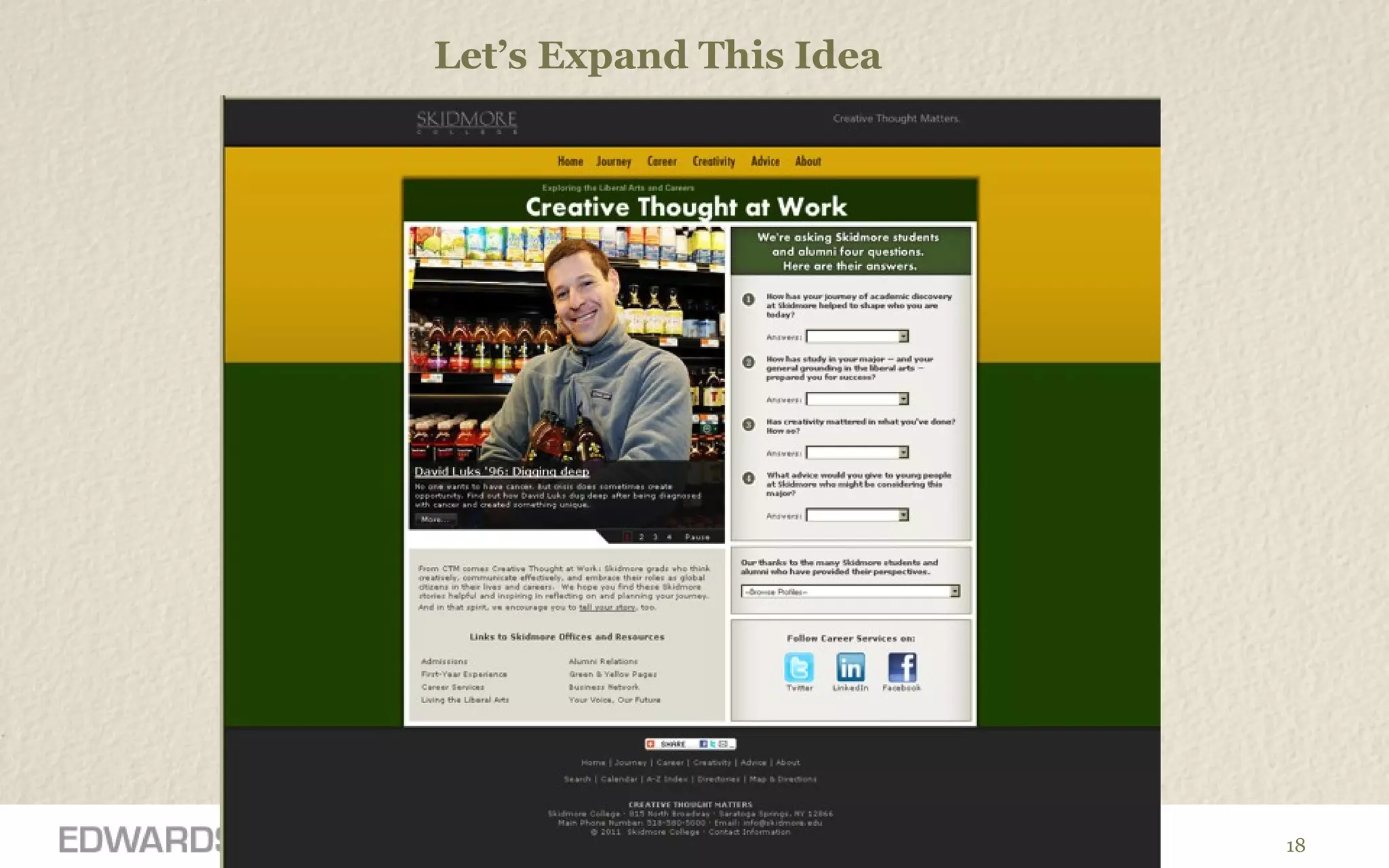 Let ’s Expand This Idea 