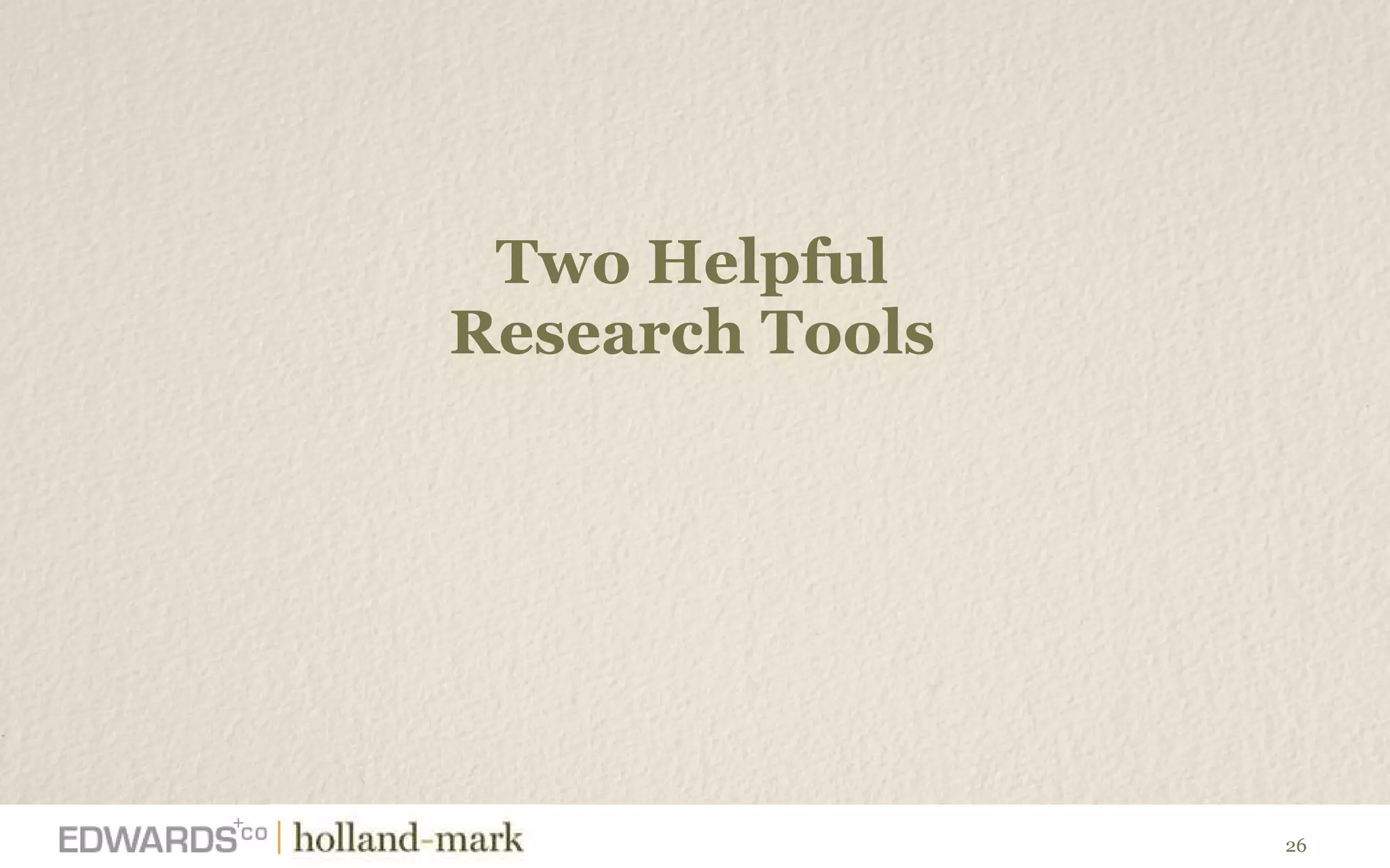 Two Helpful Research Tools 