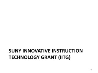 SUNY INNOVATIVE INSTRUCTION
TECHNOLOGY GRANT (IITG)
16

 