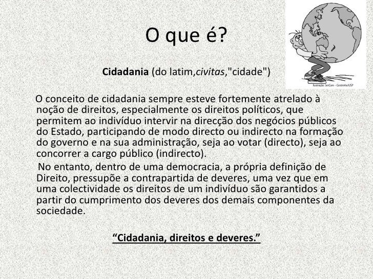 O Termo Cidadania é Explicado Pelo Seguinte Conceito