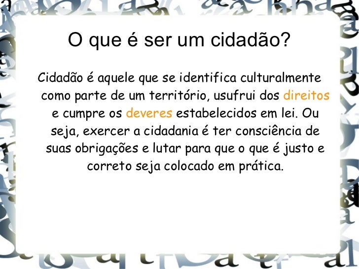 Artigos sobre cidadania