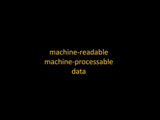 machine-readable
machine-processable
data
 