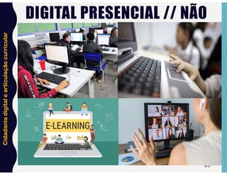 Cidadania
digital
e
articulação
curricular
DIGITAL PRESENCIAL // NÃO
PRESENCIAL
83
 