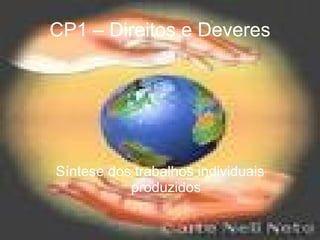 CP1 – Direitos e Deveres Síntese dos trabalhos individuais produzidos 