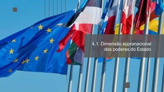 4.1. Dimensão supranacional
dos poderes do Estado
 