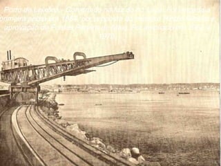 Porto de Leixões - Construído na foz do rio Leça. Foi lançada a
primeira pedra em 1884, por proposta do ministro Hintze Ribeiro e
aprovação de Fontes Pereira de Melo. Foi ampliado em 1962 e
1970.
 