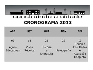 Cidade, valor, memória