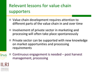 Rice value chain development 2005-2011: IPMS experiences in Fogera pilot learning woreds
