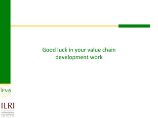 Rice value chain development 2005-2011: IPMS experiences in Fogera pilot learning woreds