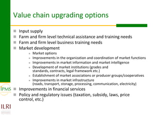 Value chains and the value chain development approach: Basic concepts and principles