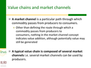 Value chains and the value chain development approach: Basic concepts and principles