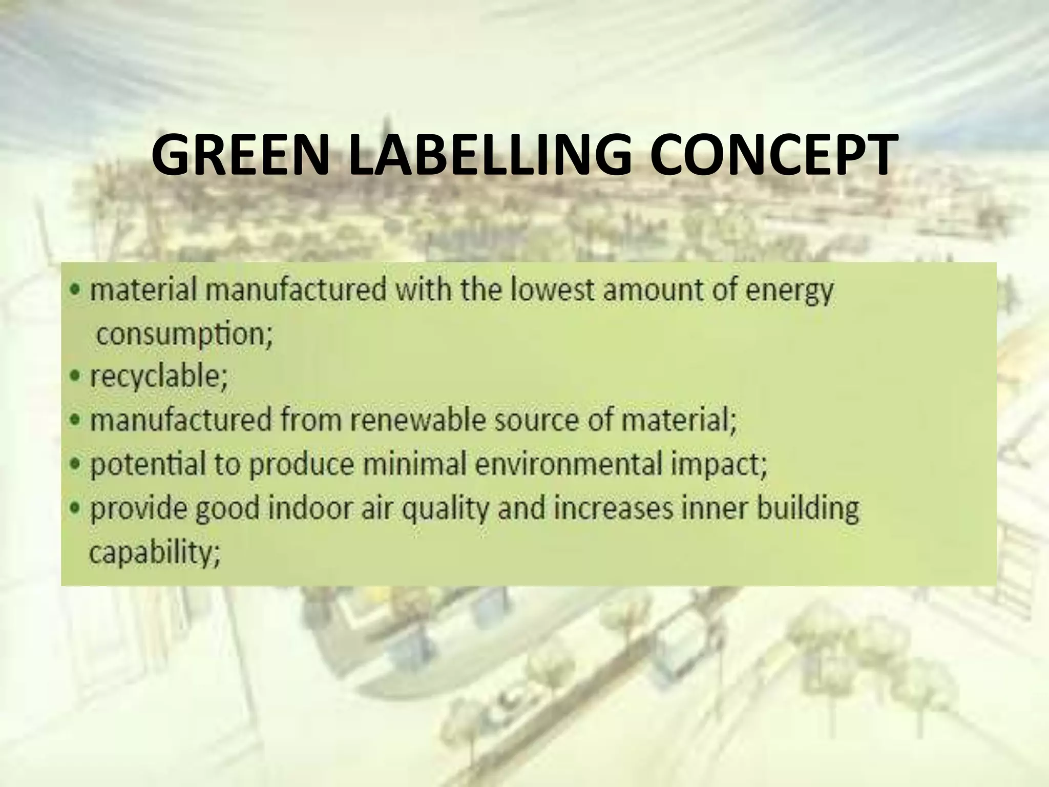 GREEN LABELLING CONCEPT

 