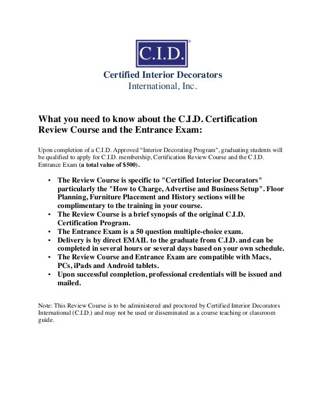 cid cert review bene
