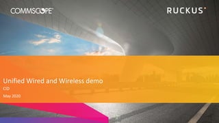Unified Wired and Wireless demo
CID
May 2020
 