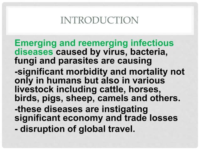 CID Emerging and Re emerging Diseases of Livestock pptx